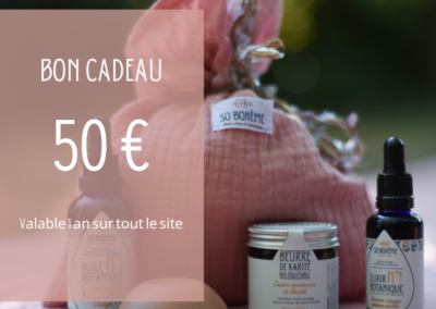 Bon cadeau 50 € à offrir