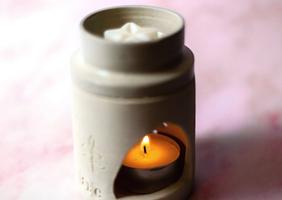 Brûle-parfum en grès pour fondants, fait main