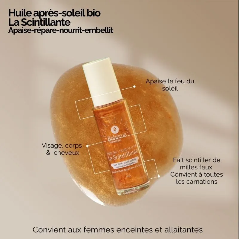 huile après-soleil bio la Scintillante